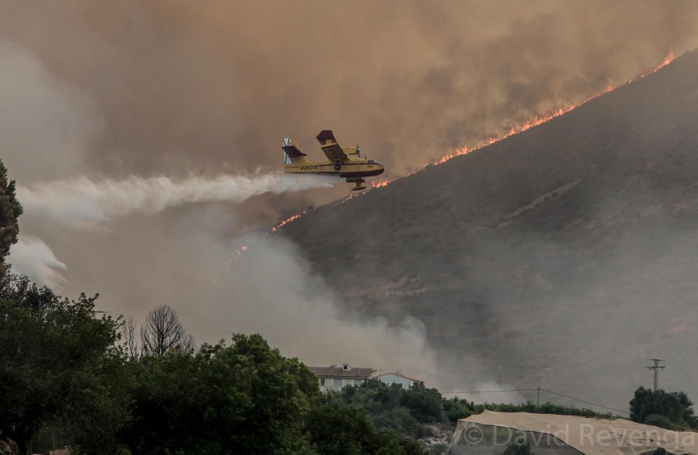 La superficie afectada abarca suelo de Bolulla, Tárbena, Callosa d´en Sarrià y Xaló