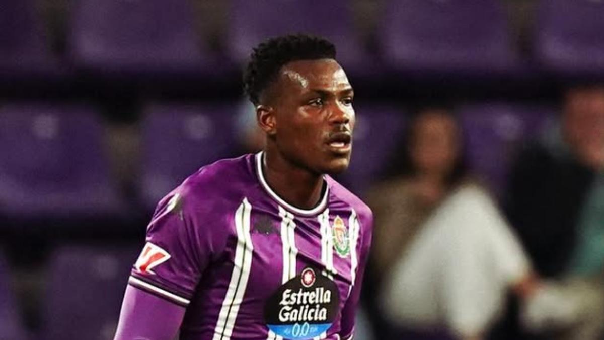 Juma Bah, durante un partido con el Real Valladolid