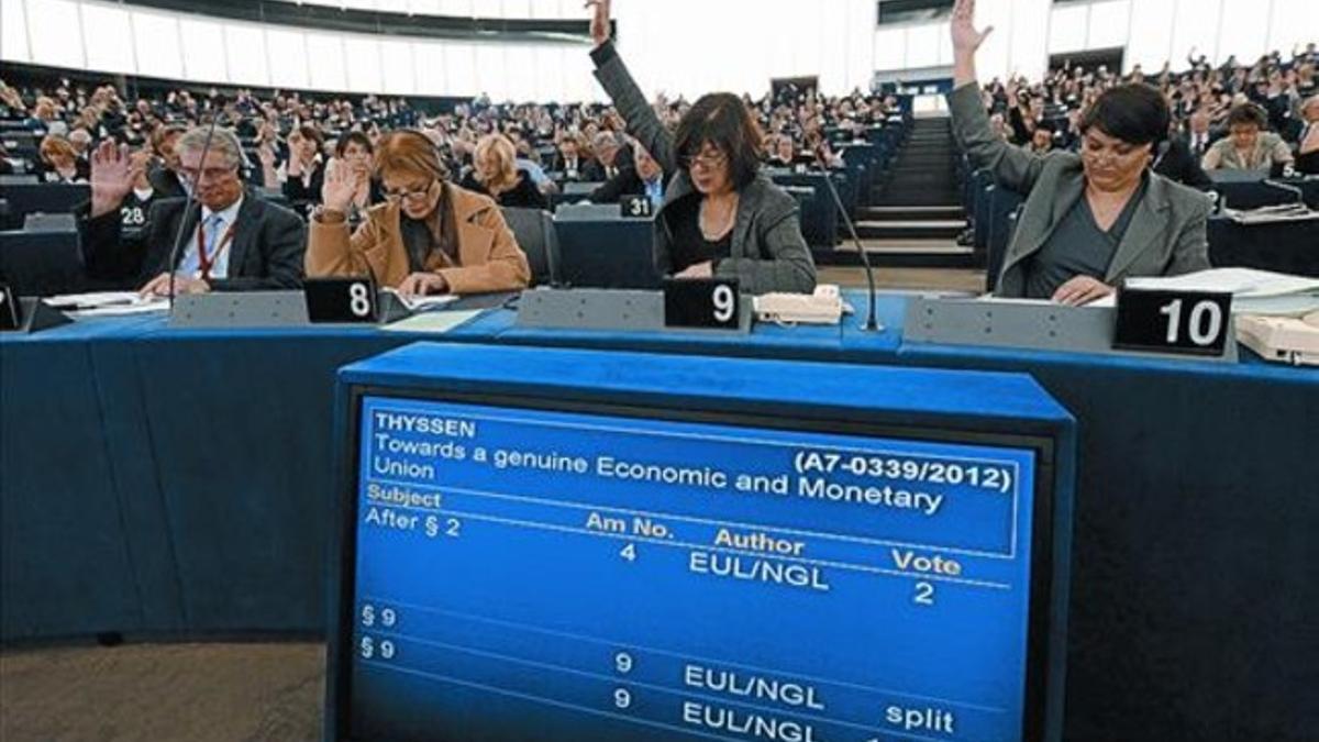 Sesión de debate en la sede del Parlamento europeo de Estrasburgo, el pasado 20 de noviembre.