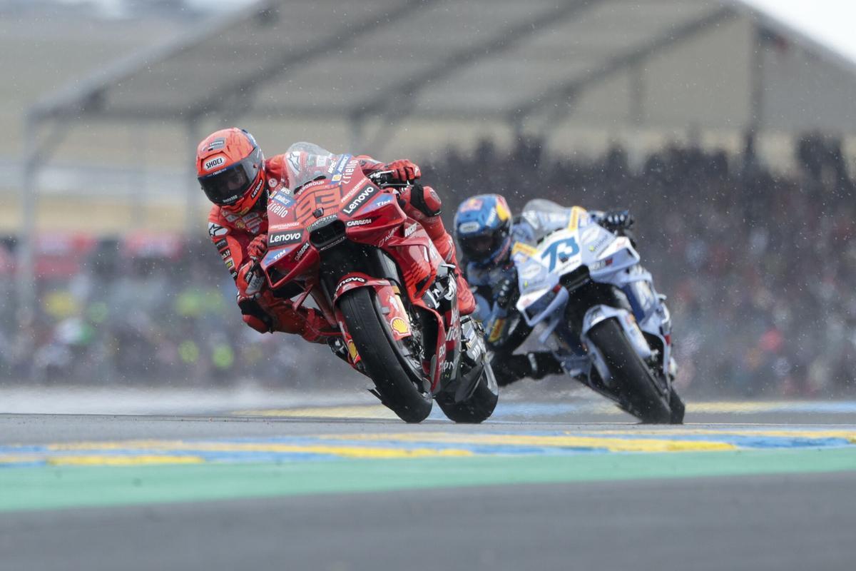 Marc Marquez of Spain and Ducati Lenovo Team, Alex Marquez of Spain and BK8 Gresini Racing MotoGP during the 2025 MotoGP Michelin Grand Prix de France on May 11, 2025 at the Circuit Bugatti in Le Mans, France - Photo Jean Catuffe / DPPI AFP7 11/05/2025 ONLY FOR USE IN SPAIN. Jean Catuffe / DPPI / AFP7 / Europa Press;France;MOTO;MOTORBIKE;MOTORCYCLE;Motorsport;Sport;MOTO - MOTO GP - FRENCH GRAND PRIX 2025