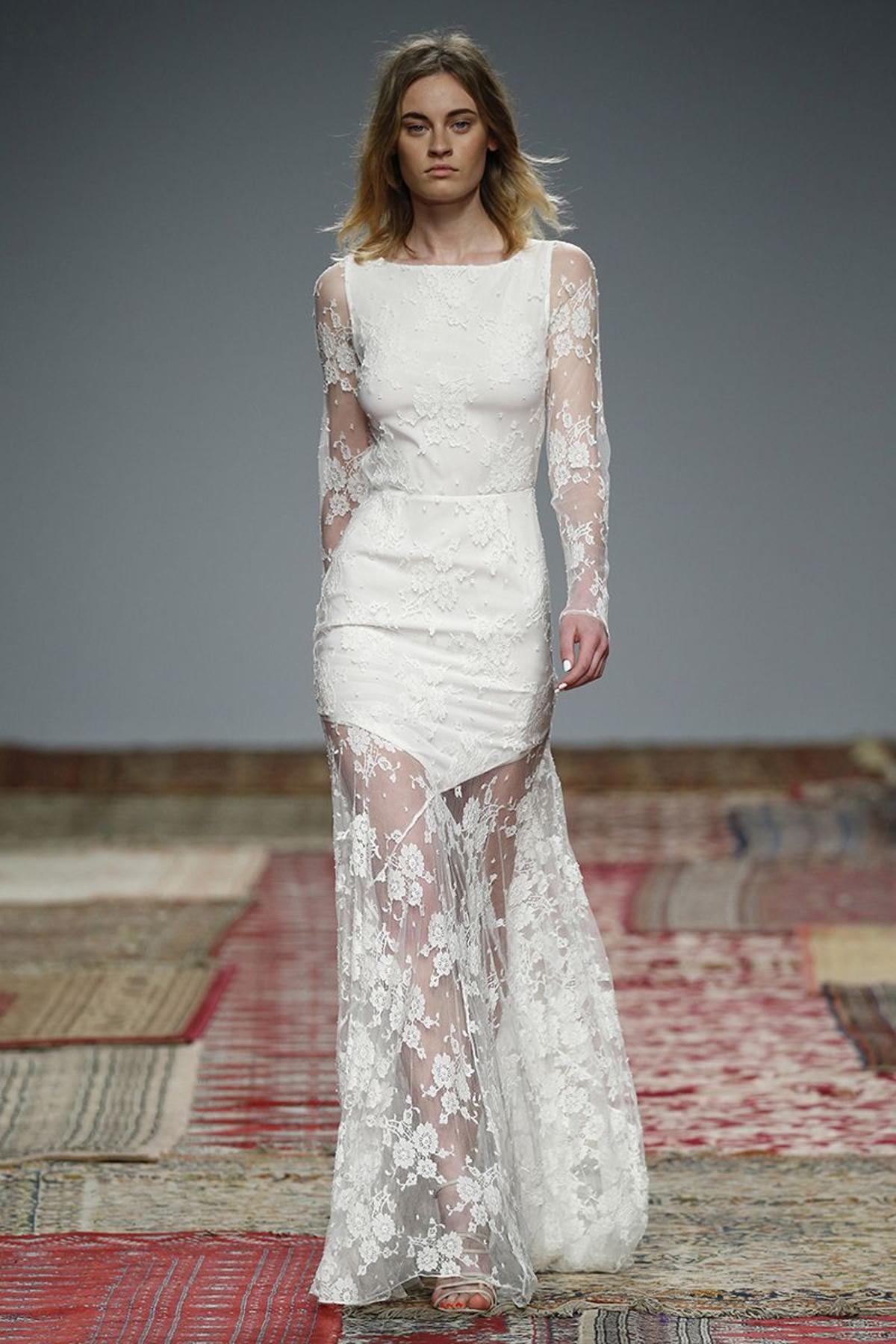 Vestido de novia con transparencias de Houghton