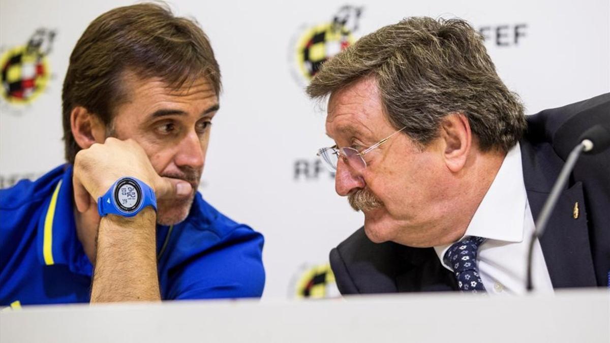 Lopetegui, junto a Larrea