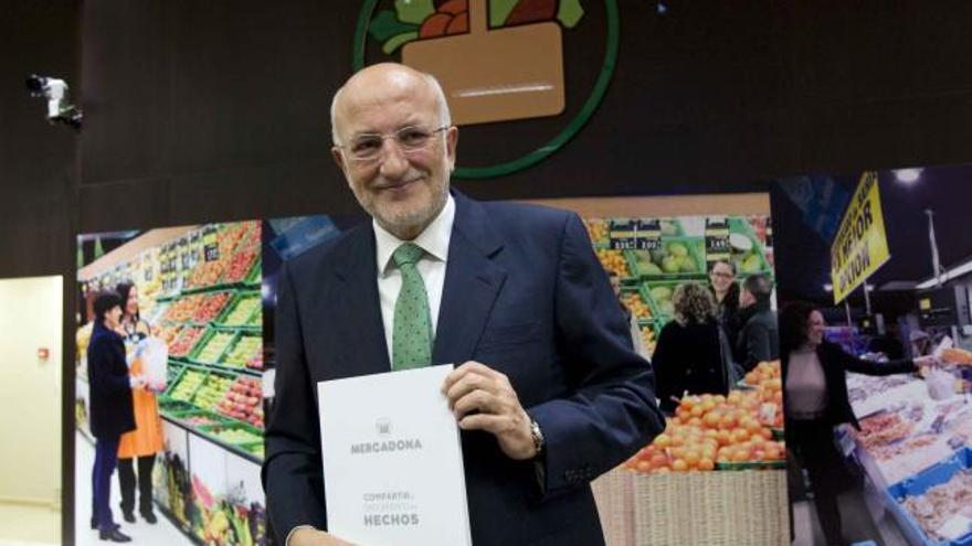 Juan Roig, presidente de Mercadona, durante la presentación de los resultados económicos de 2012.