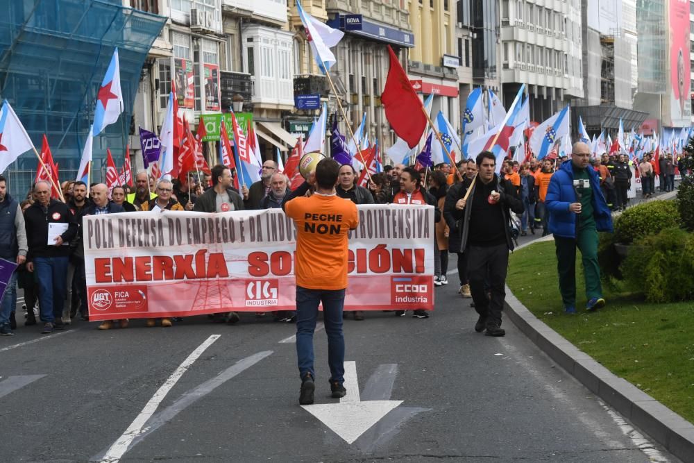 Protesta de trabajadores de Alu Ibérica