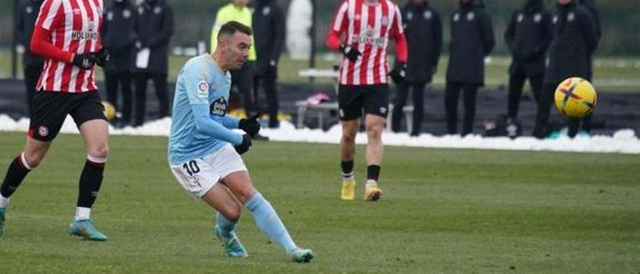 Iago Aspas, durante el partido.