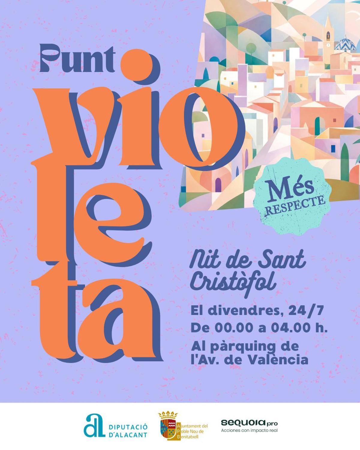 Los puntos violeta refuerzan la seguridad y la protección durante las fiestas