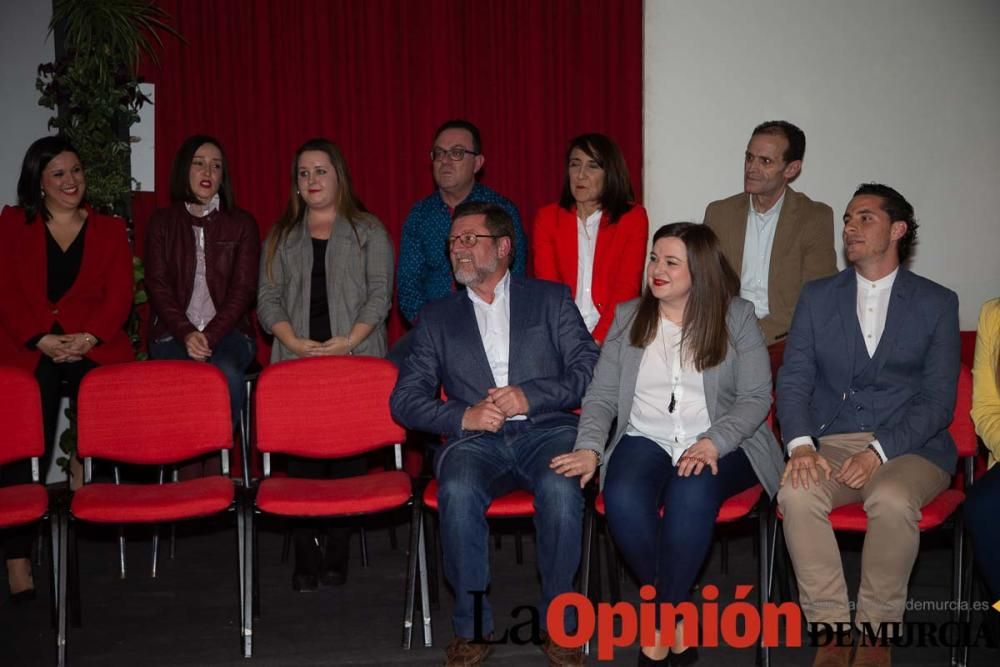 Presentación candidatura PSOE en Caravaca