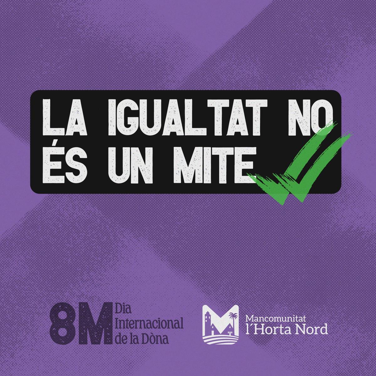 Cartel de la campaña del 8M de la mancomunidad.