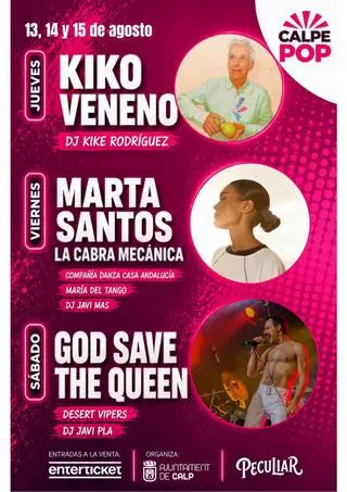 Calp celebra una nueva edición del Calpe Pop Festival con tres días de música