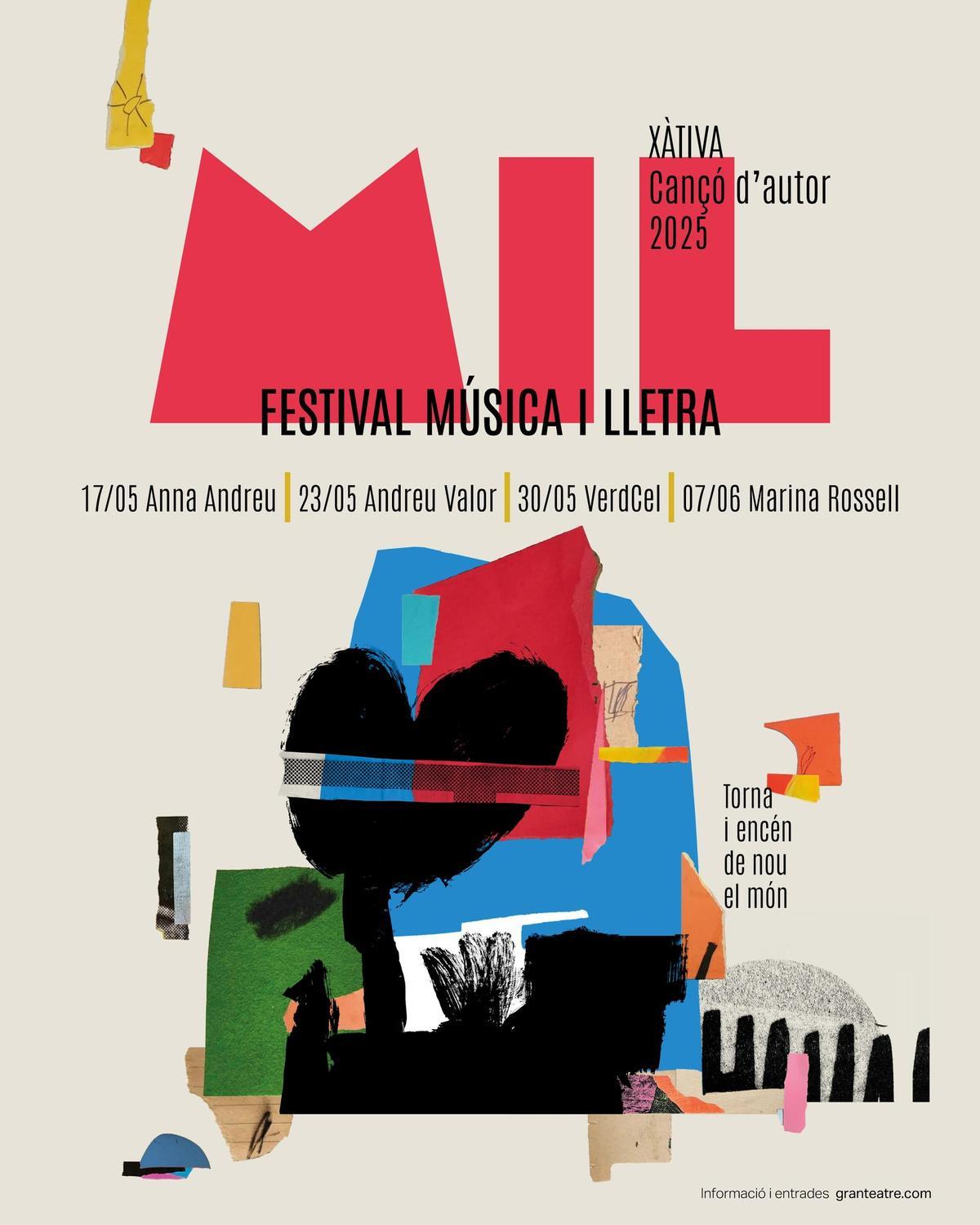 El cartel del Festival Música i Lletra de 2025.