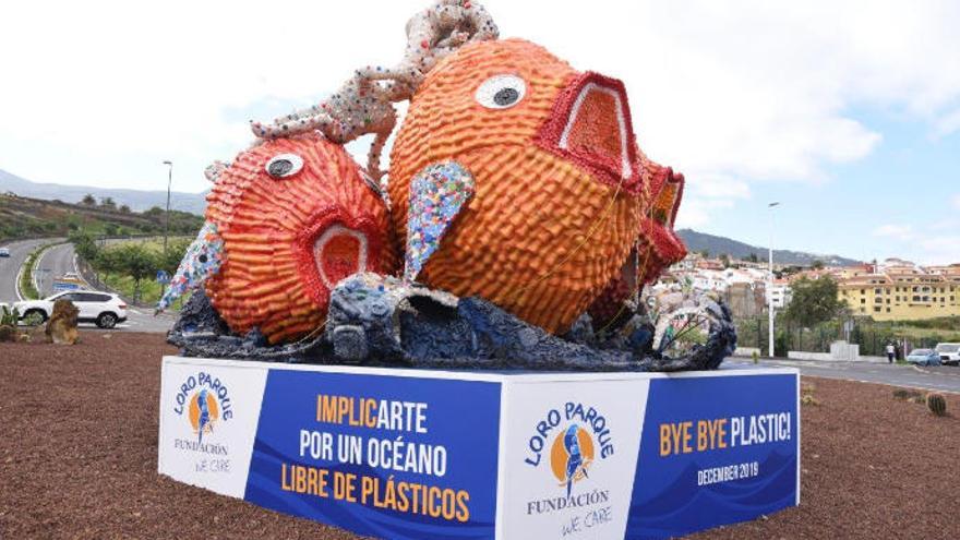 Escultura inaugurada por Loro Parque Fundación en Los Realejos.