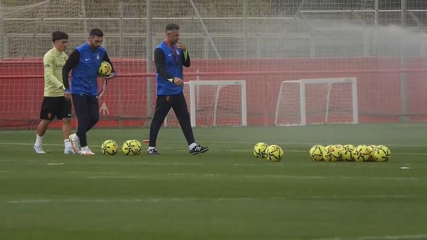 Entrenamiento del Mallorca, con su nuevo técnico, Martín Demichelis