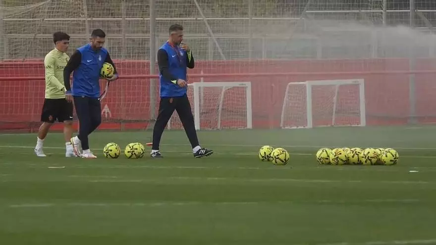Entrenamiento del Mallorca, con su nuevo técnico, Martín Demichelis