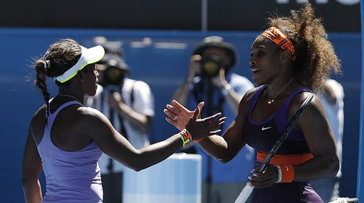 L’exnúmero u del món, frustrada durant el partit contra Sloane Stephens.