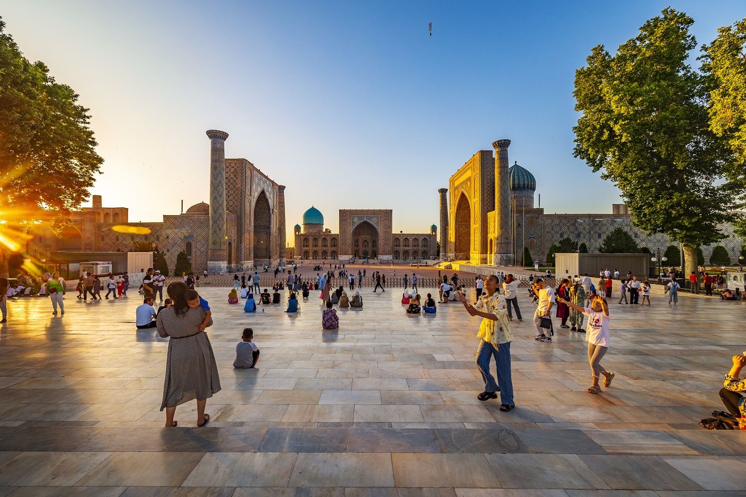 Plaza Registán de Samarcanda.