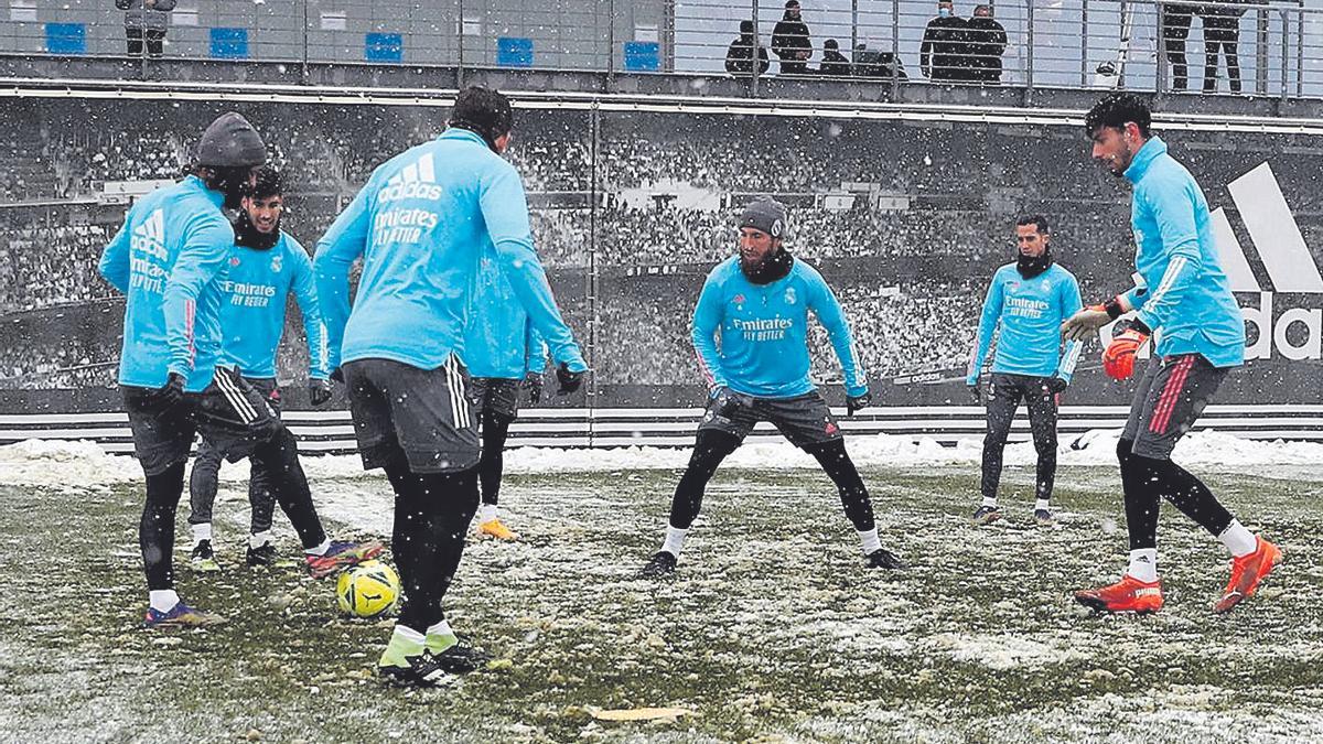 Entrenamiento del Real Madrid en las Rozas