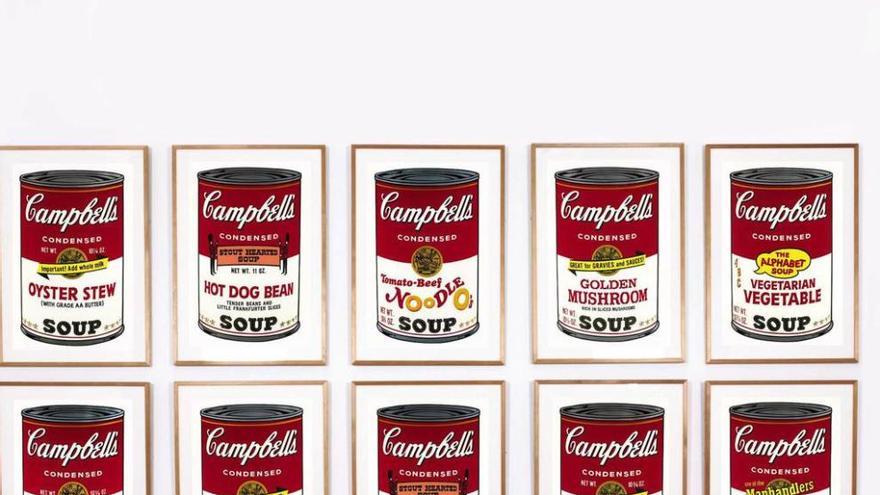 La serie de las sopas de Warhol.