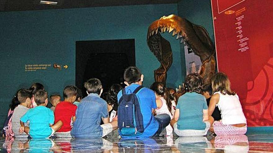 Una actividad para niños en el Museo Paleontológico.