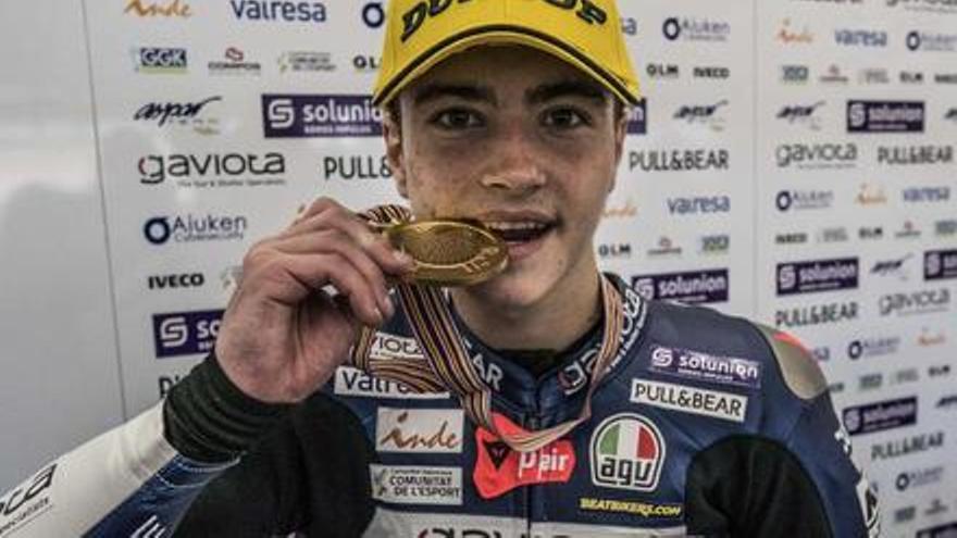 Izan Guevara, medalla de oro de Moto3 en Phillip Island (Australia).