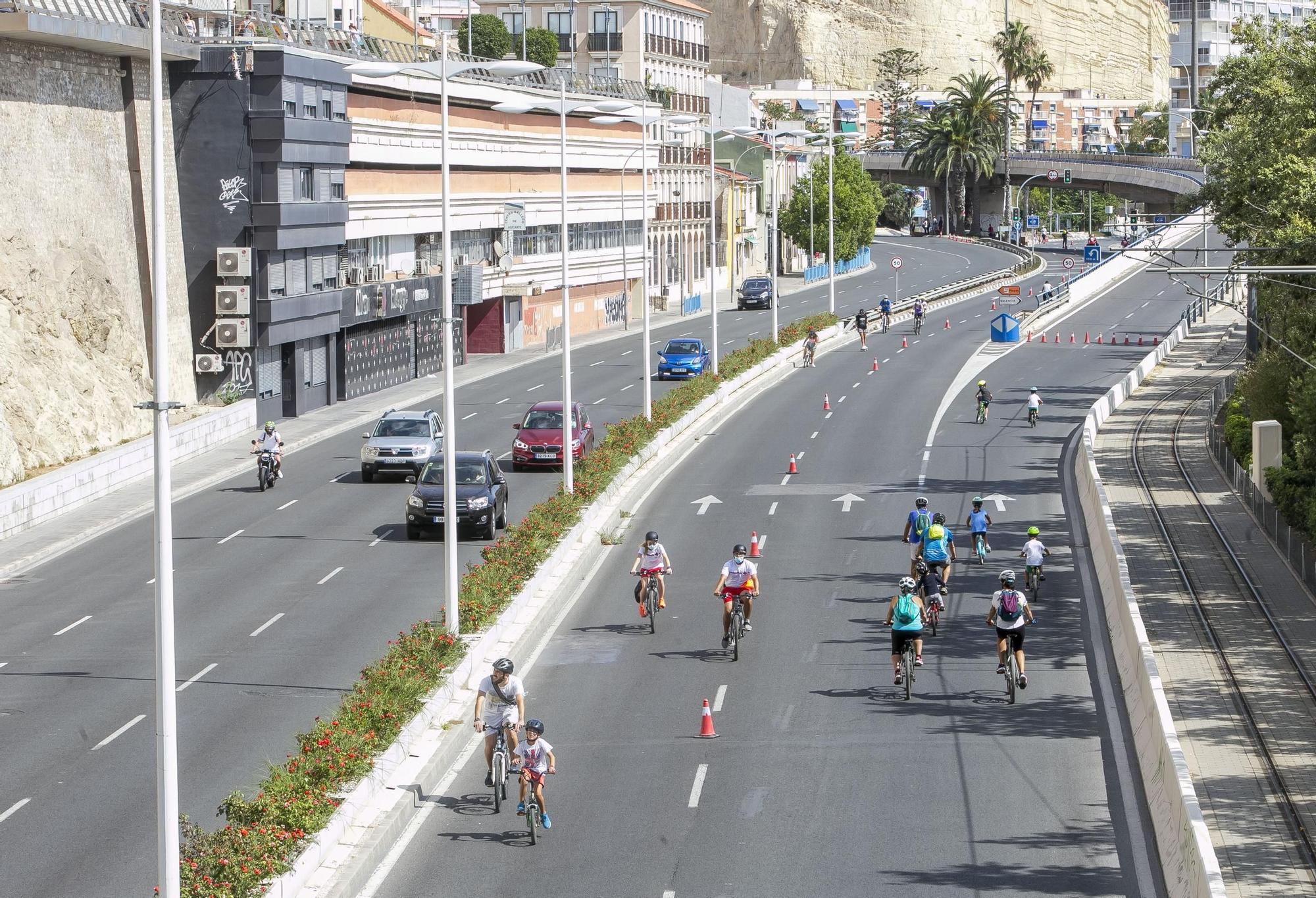 Unas 355 personas participan en la Ciclovía 2020 de Alicante