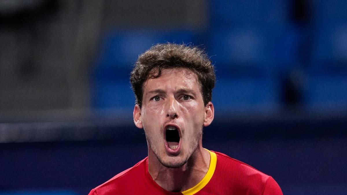 Pablo Carreño, eufórico tras ganar a Medvedev