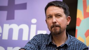 El exlíder de Podemos Pablo Iglesias en un acto de campaña de Podemos el pasado junio. 