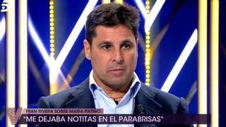 Fran Rivera responde a María Patiño y saca a la luz un episodio con la presentadora: "Me dejaba notitas en el parabrisas"