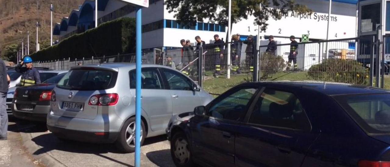 Protesta de los trabajadores de Thyssenkrupp en Baiña