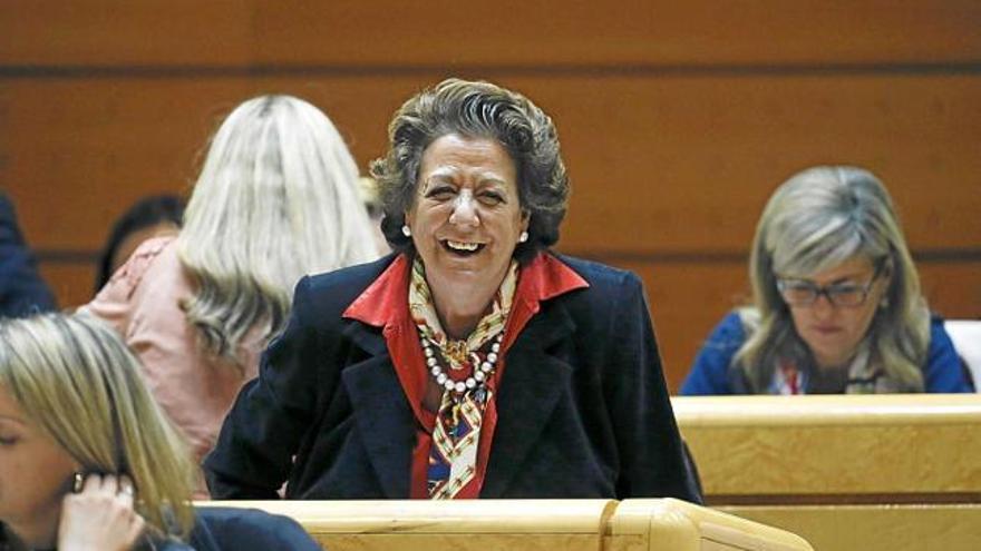 Rita Barberá, ahir, en la sessió del Senat