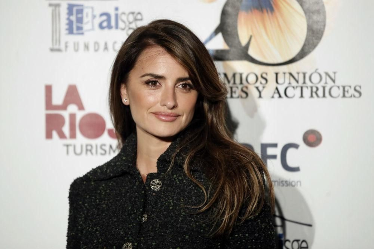 Penélope Cruz a su llegada a los Premios Unión de actores