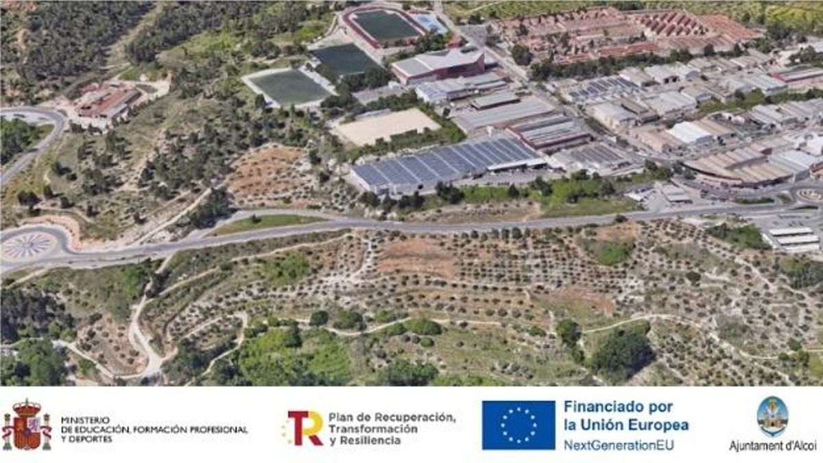 Vista aérea del acceso sur sobre el que se va a actuar