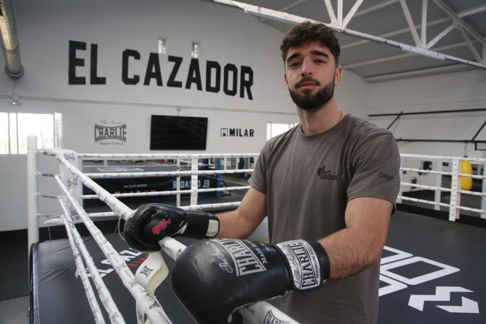 José Luis Navarro Jr. en el gimnasio El Cazador.