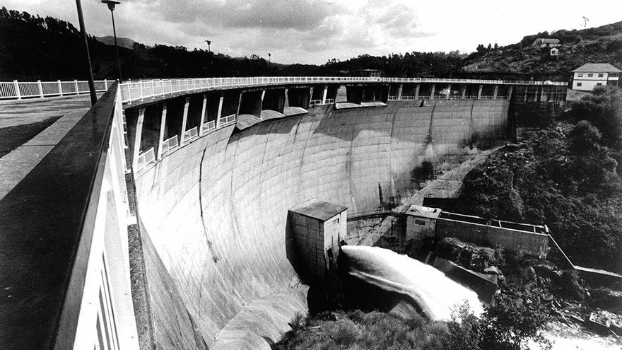 La construcción de la presa de Eiras, un titán de hormigón