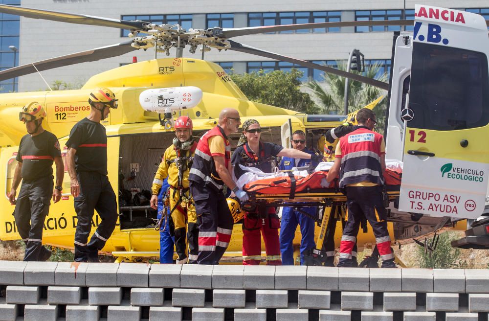 El herido iba a pasar el día junto a su pareja en la cala del Metge cuando resbaló y se precipitó desde una altura de unos 7 metros