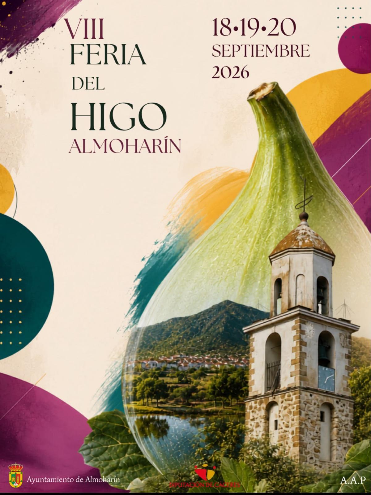 Cartel de la VIII Feria del Higo de Almoharín.