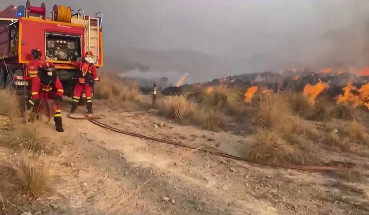 El incendio de Los Gallardos, Almería, en imágenes.