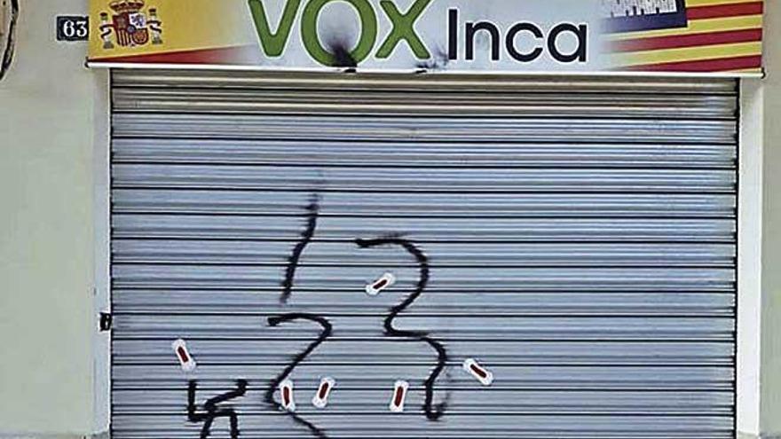 Agresión a la sede de Vox en Inca