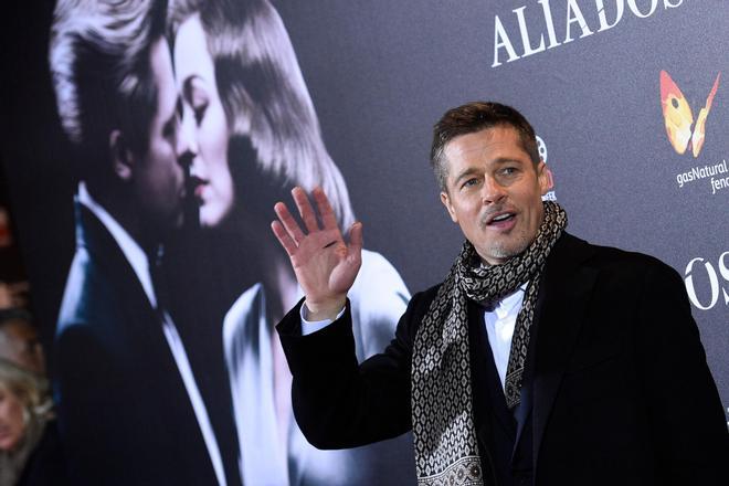 Brad Pitt en el estreno de 'Aliados' en Madrid