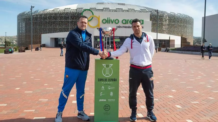 Posado entre los finalistas de la Copa de España de Fútbol Sala