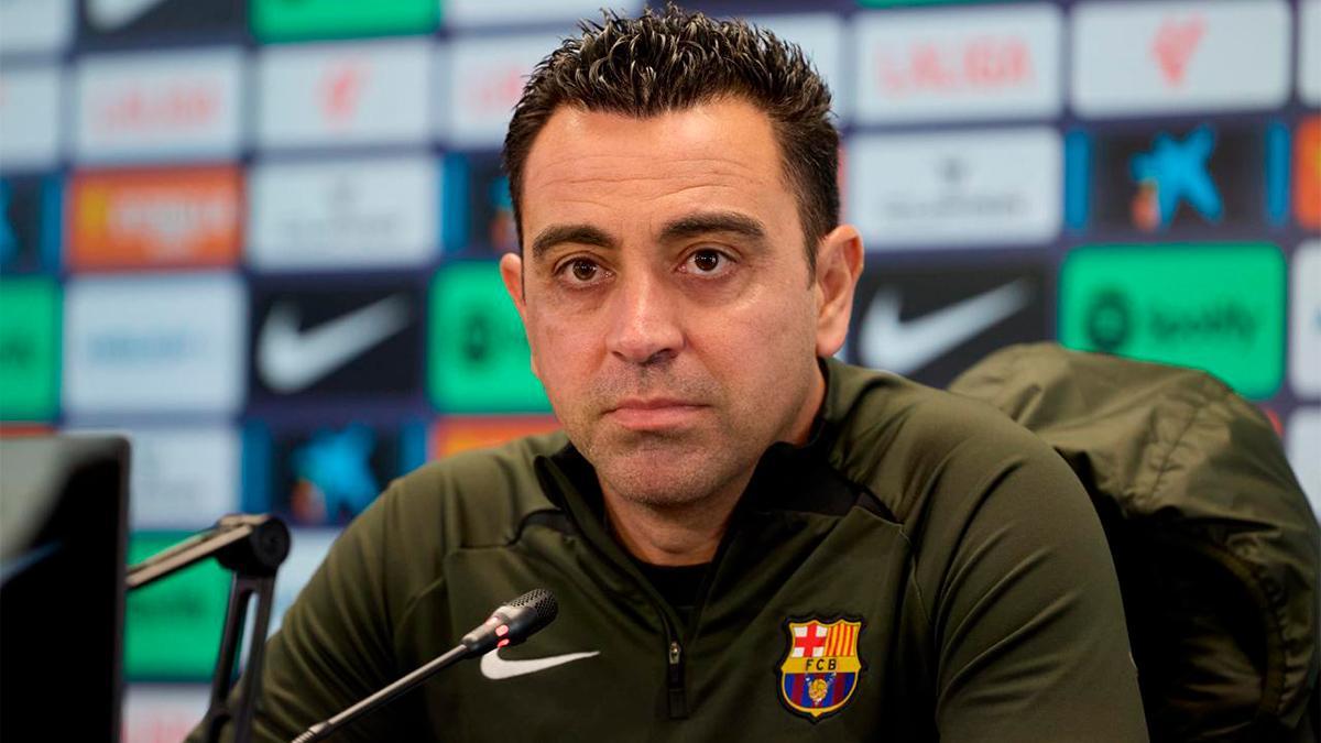 Xavi, en rueda de prensa