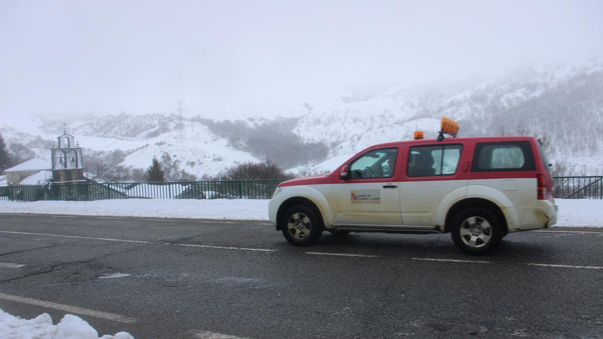 Padornelo envuelto en nieve hace unos días.