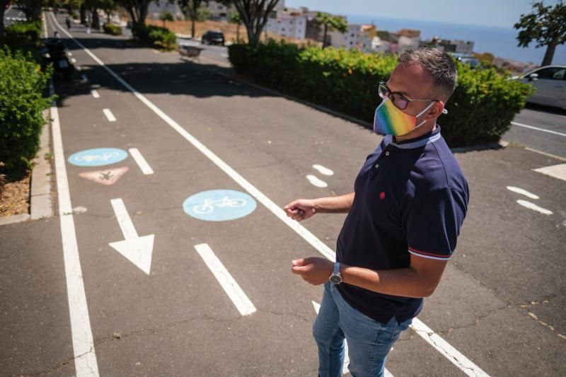 Zona donde está proyectado el carril bici y VMP de la avenida de Los Majuelos