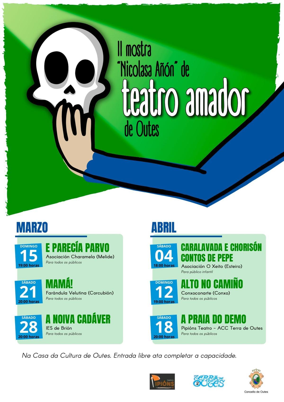 Cartel promocional da Mostra Nicolasa Añón de Outes.