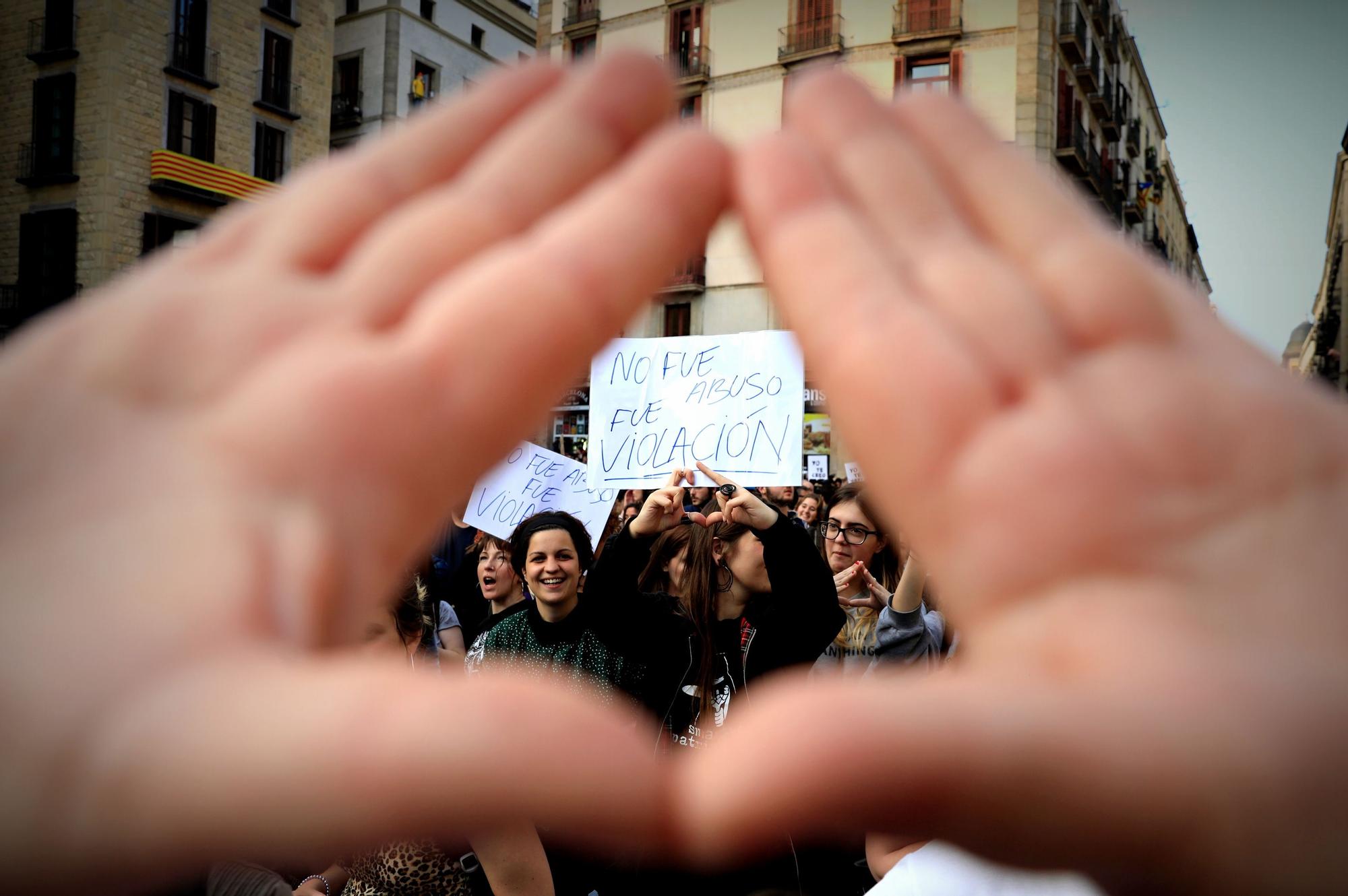 Manifestación feminista en contra de la violencia sexual