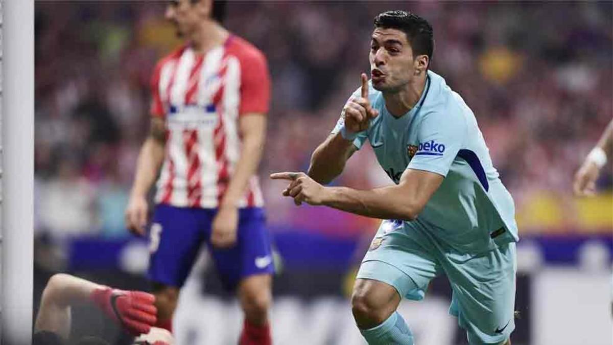 Luis Suárez marcó un valioso gol ante el Atlético de Madrid