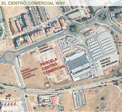 Plano de ubicación del centro comercial.