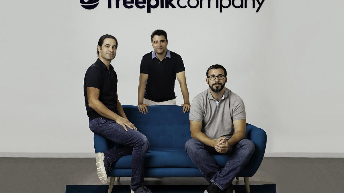 Pablo Blanes, Joaquín Cuenca y Alejandro Sánchez, fundadores de Freepik.