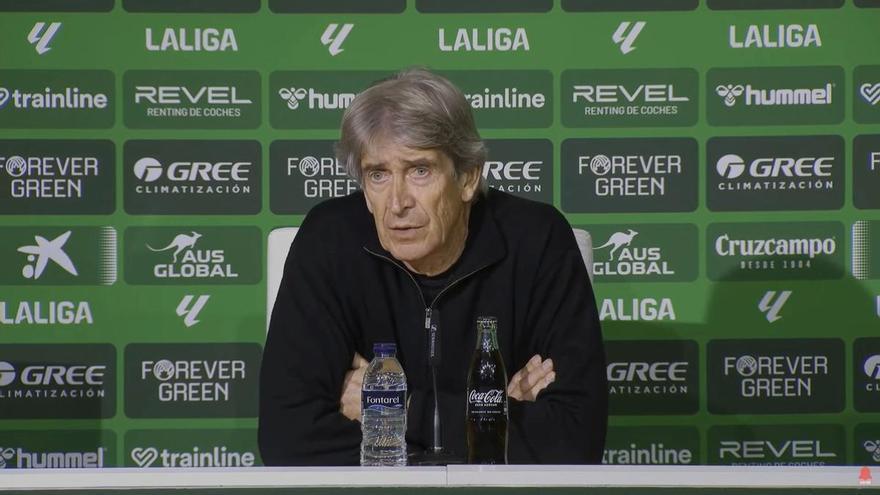 Manuel Pellegrini: "Nuestros últimos diez minutos fueron buenos y tuvimos la ocasión para haber ganado"
