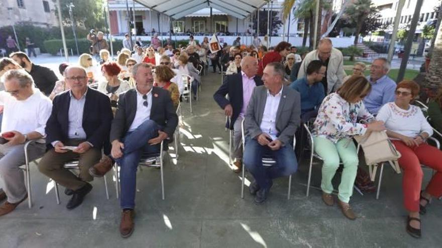 Un momento del acto electoral en el que participó Joan Baldoví.