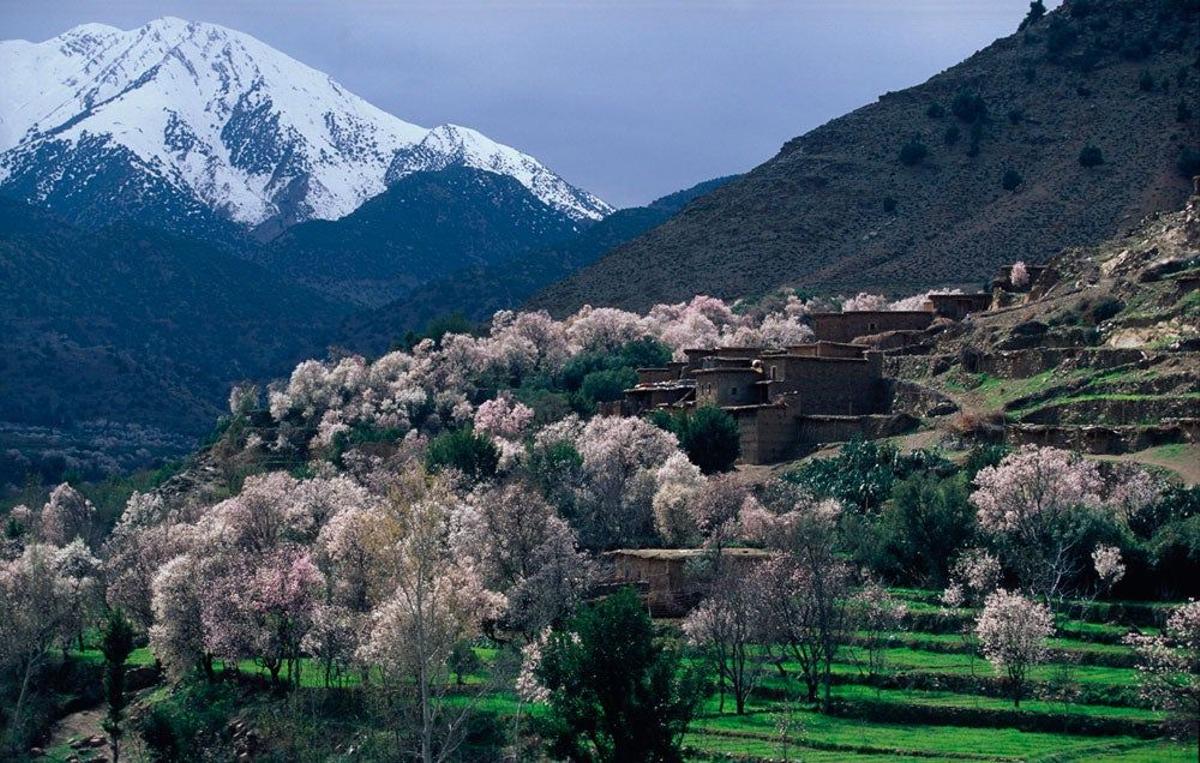 Montañas nevadas en Marruecos